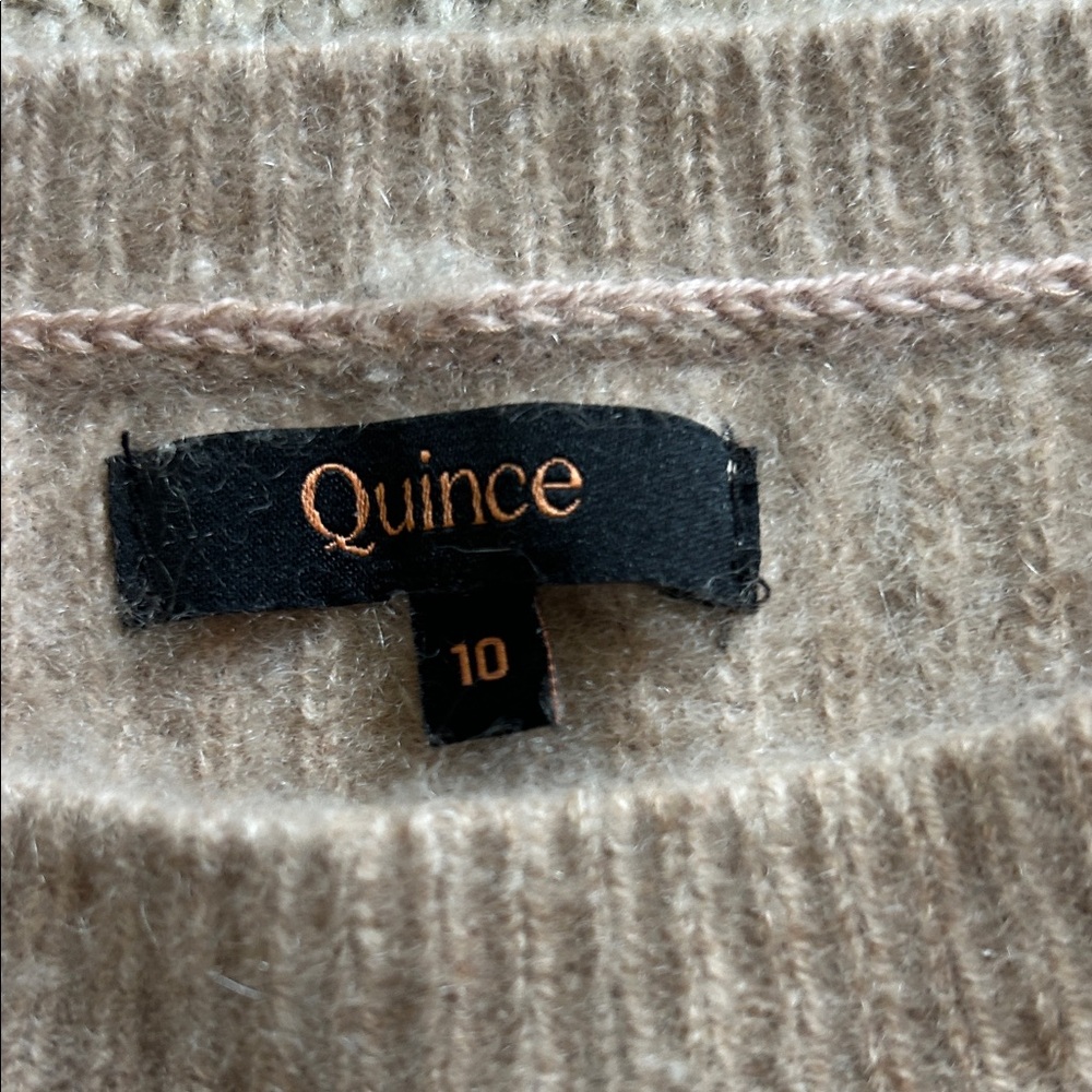Quince Kids Ribbed cashmere Sweater - Cream - Picture 2 of 2